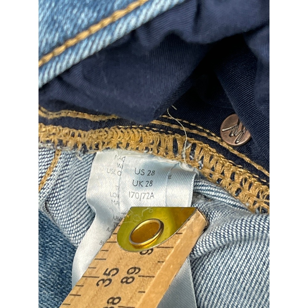 We The Free Free People Skinny Jeans Light Wash Raw Hem Blue Denim Womens 28 - Picture 3 of 9